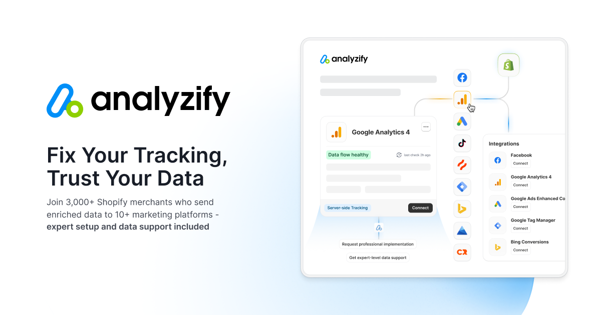 server-side tracking & analytics app for shopify | analyzify og image